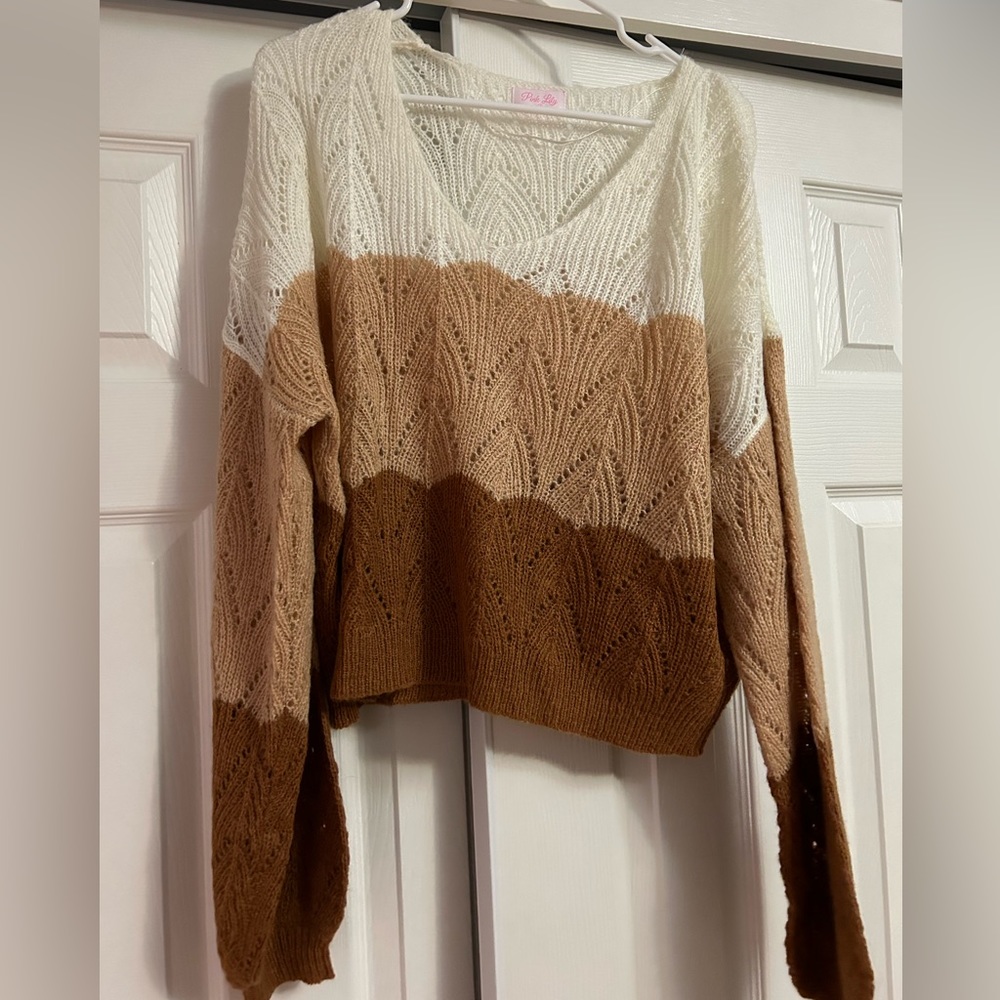 Pink Lily knit sweater size SM